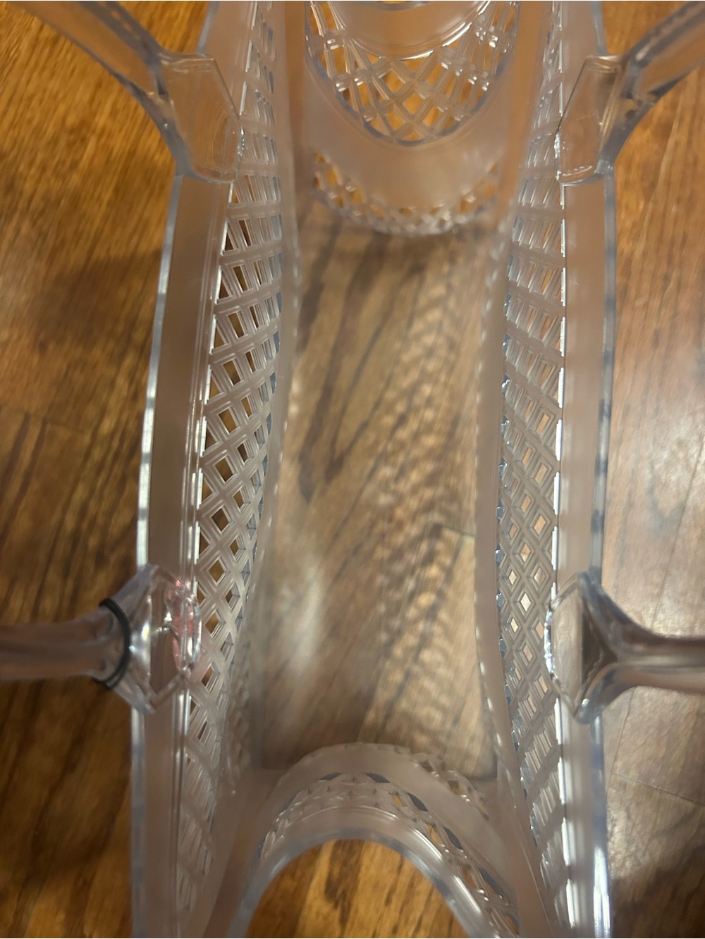 Clear Jelly Tote with Pink Cherry Charm - Picture 3 of 5